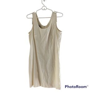 ◽️IZ CALIFORNIA: Women’s size 11, cream sleeveless midi dress w/zipper, preowned